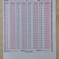100-Question MCQ OMR Evaluation Sheets | 8.5" x 7" | 50-Piece Pack